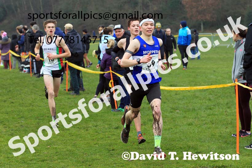 Mens Under-17s 2023 Northern Cross Country Champs., Witton Park, Blackburn. Photo: David T. Hewitson/Sports for All Pics